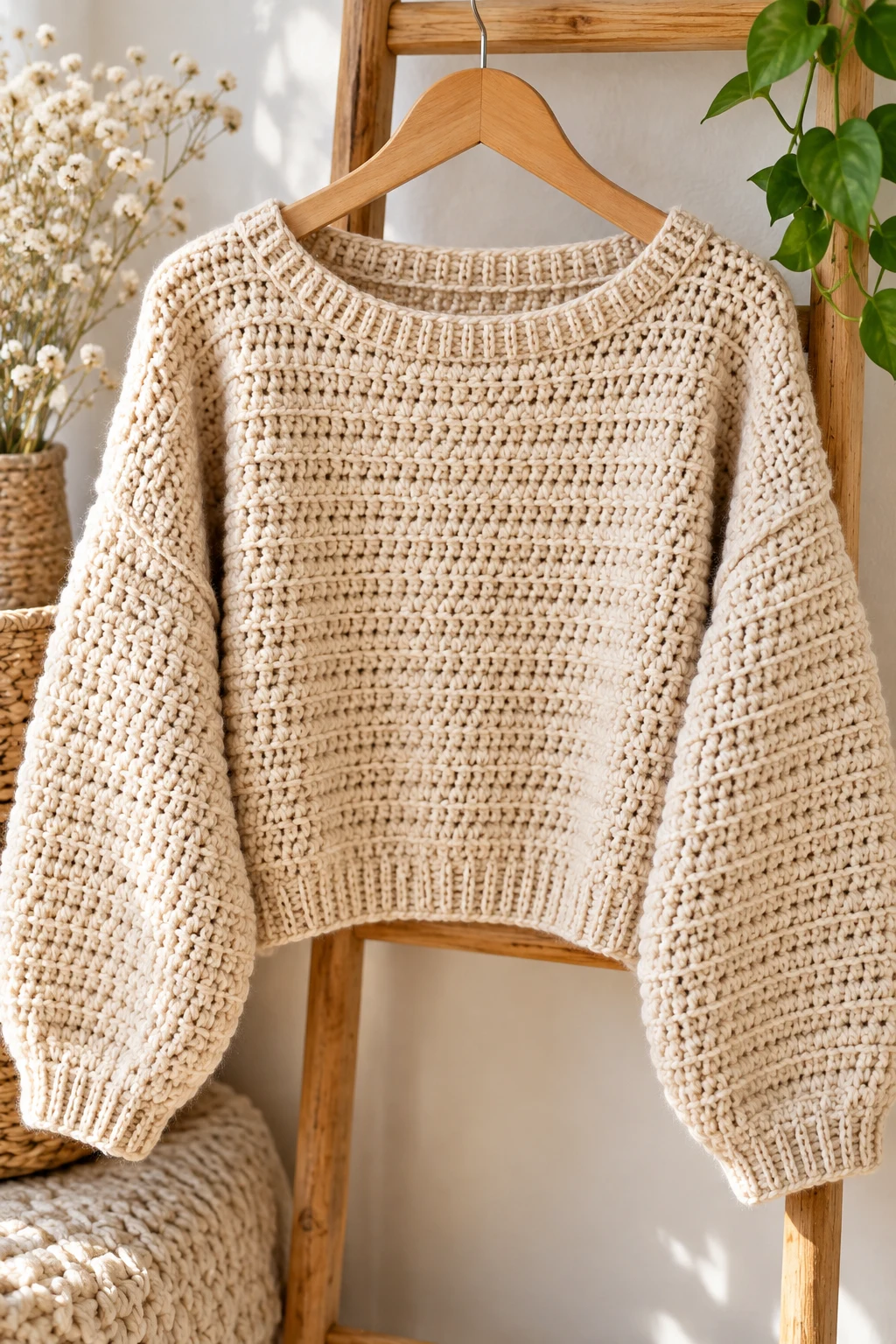 The Beginner-Friendly Boxy Sweater — crochet sweater simple style outfit