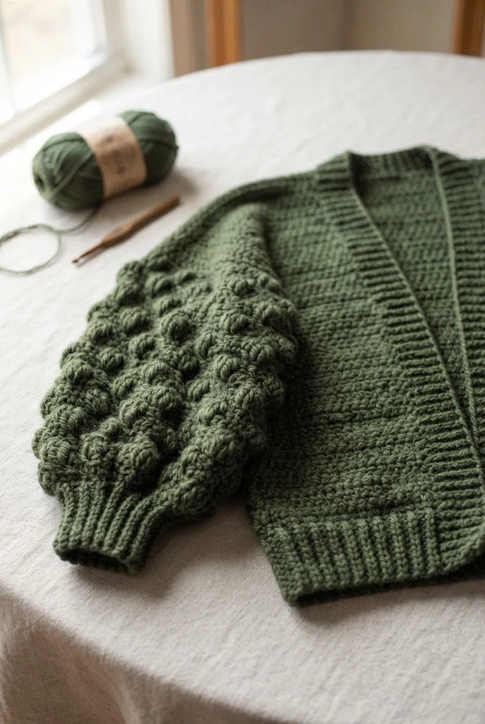 Statement Sleeve Cardigan — crochet sweater step by step style outfit