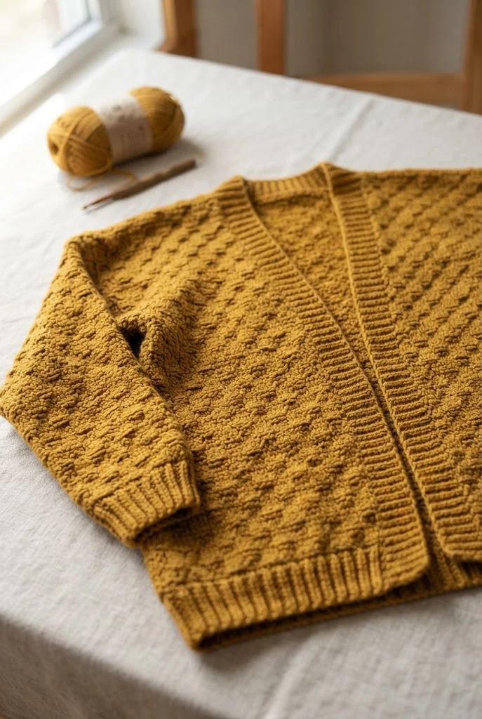 ## 16. Diagonal Corner-to-Corner Cardigan — crochet sweater step by step style outfit