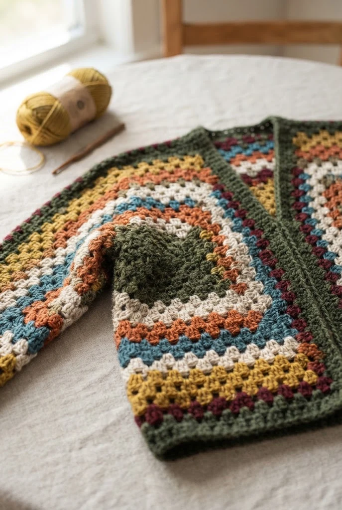Classic Hexagon Cardigan — crochet sweater step by step style outfit