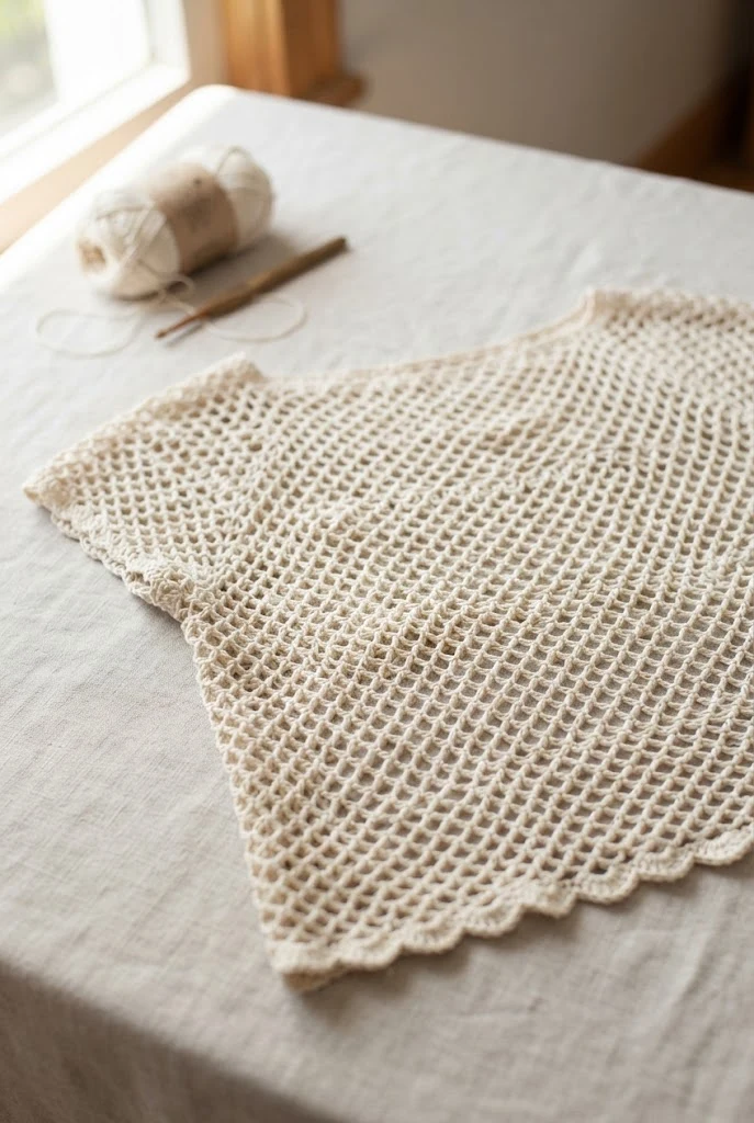 Lightweight Summer Mesh Top — crochet sweater step by step style outfit