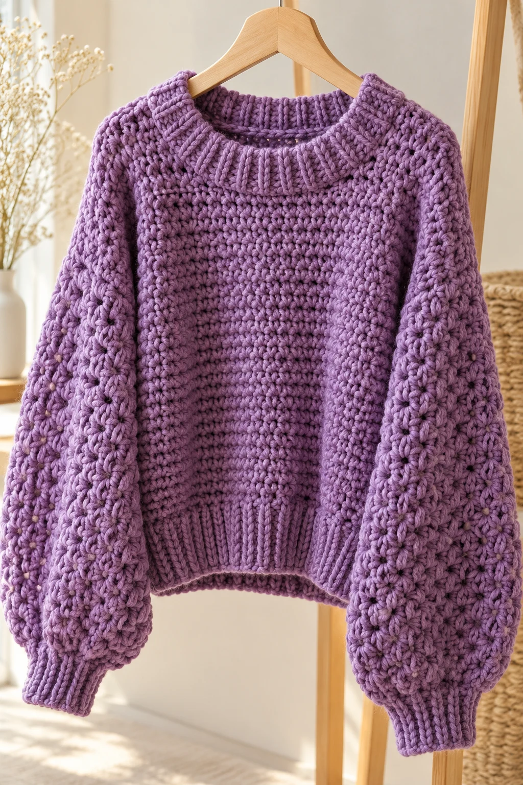 crochet sweater thick yarn — Outfit 11 — crochet sweater thick yarn style outfit