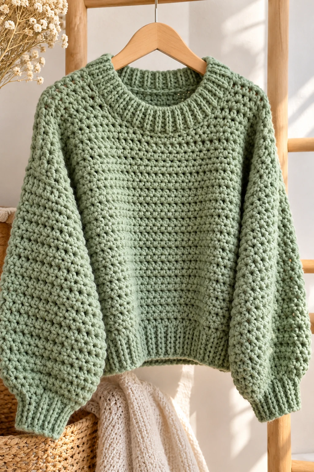 crochet sweater thick yarn — Outfit 12 — crochet sweater thick yarn style outfit