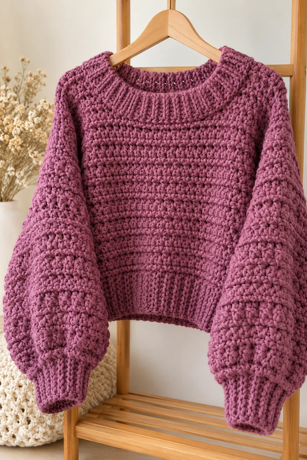 crochet sweater thick yarn — Outfit 13 — crochet sweater thick yarn style outfit