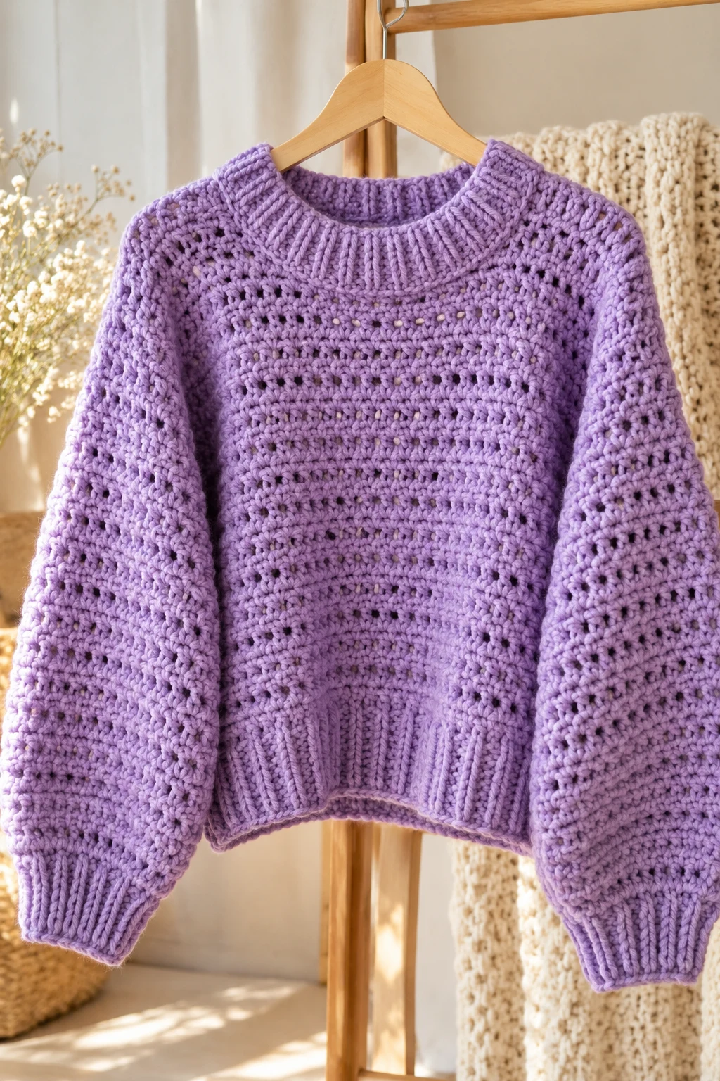 crochet sweater thick yarn — Outfit 14 — crochet sweater thick yarn style outfit