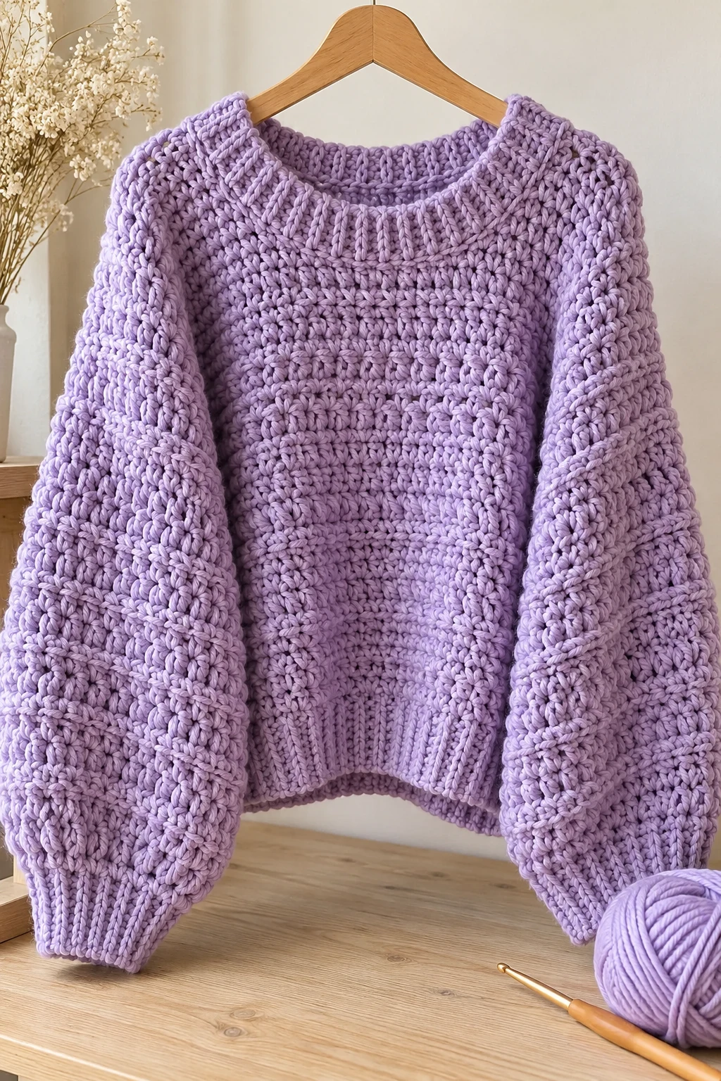 crochet sweater thick yarn — Outfit 15 — crochet sweater thick yarn style outfit