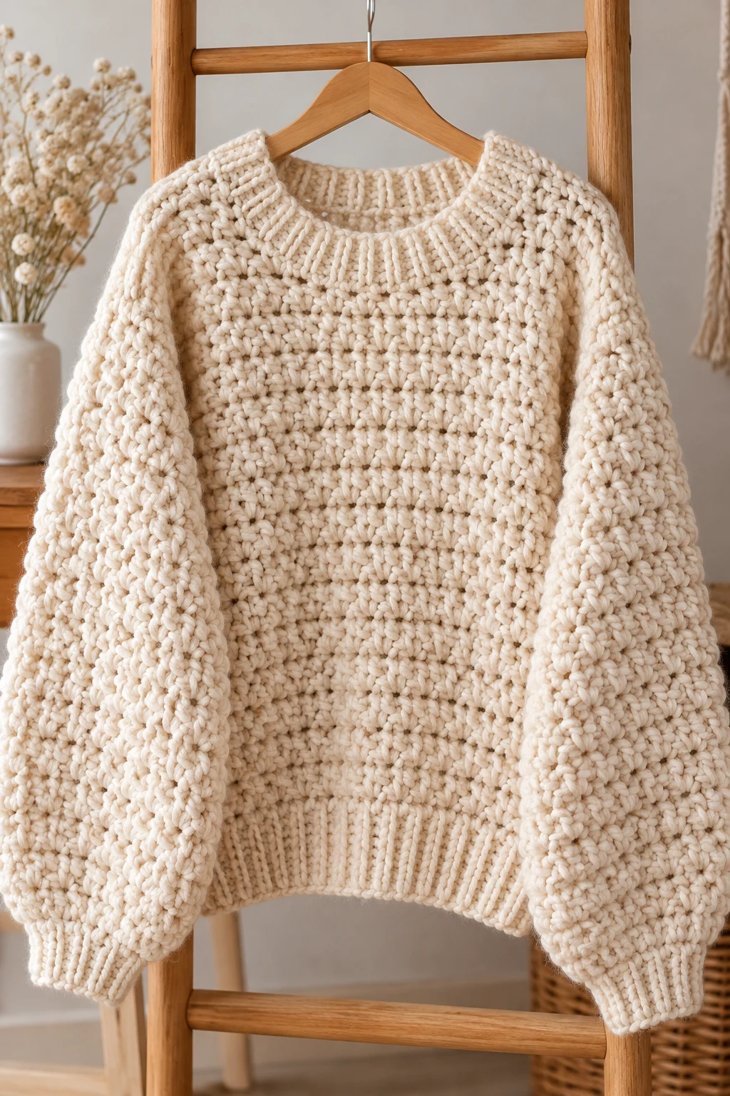 crochet sweater thick yarn — Outfit 16 — crochet sweater thick yarn style outfit