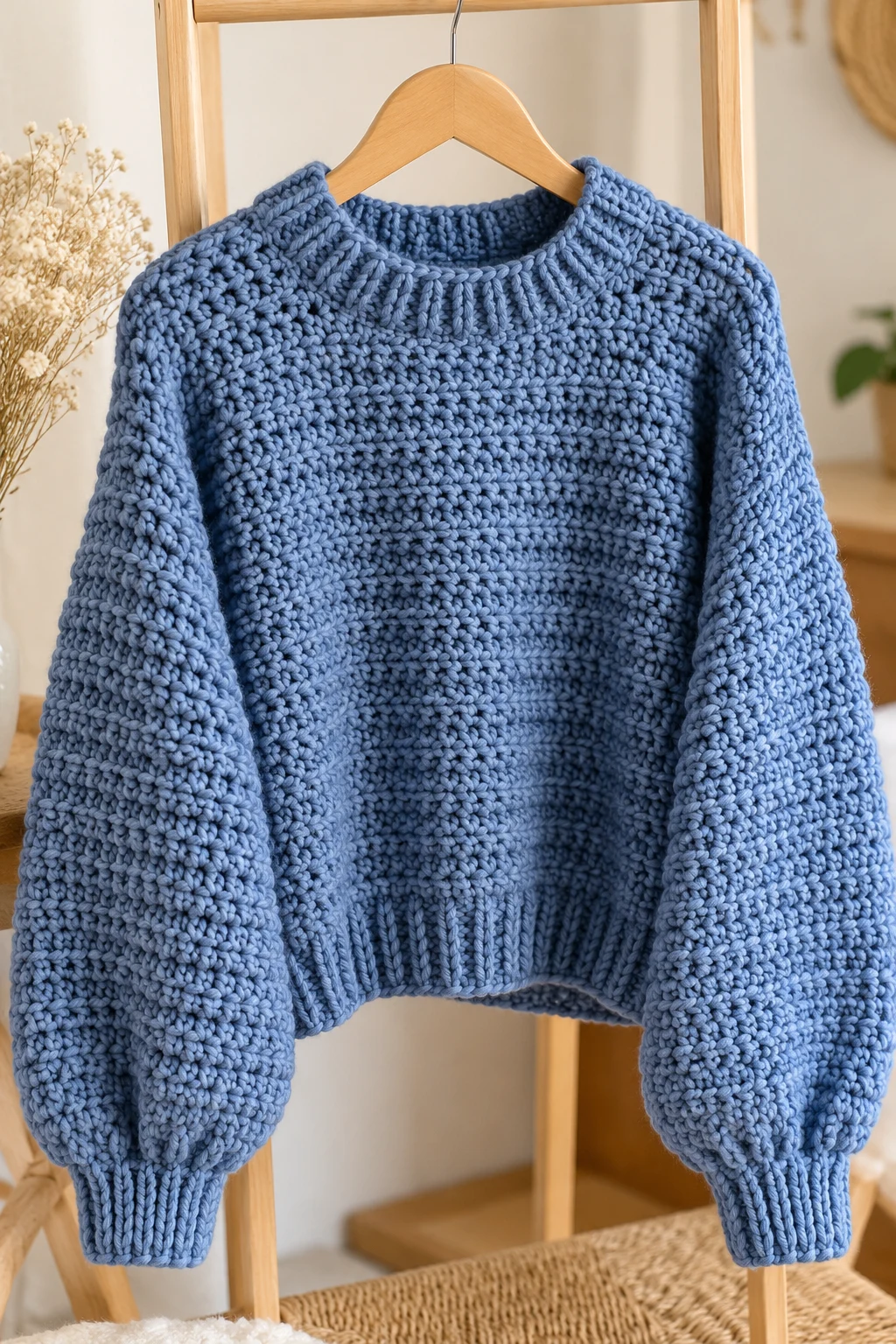 Il envoie un message par pin, un par un — crochet sweater thick yarn style outfit