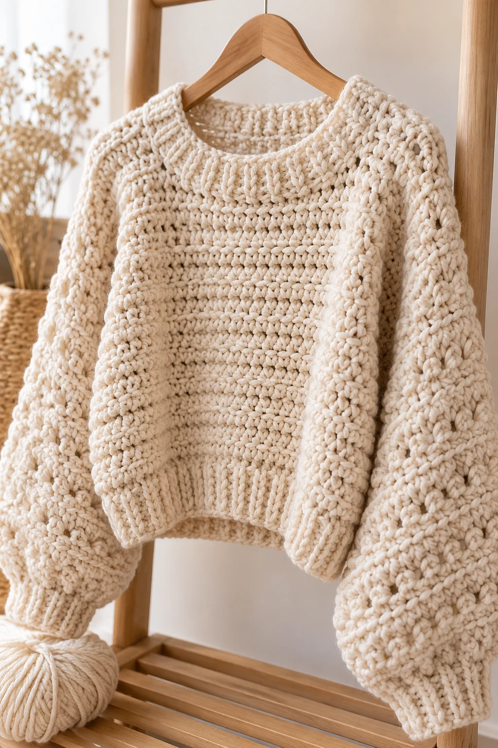Tu peux éditer chaque pin avant export — crochet sweater thick yarn style outfit