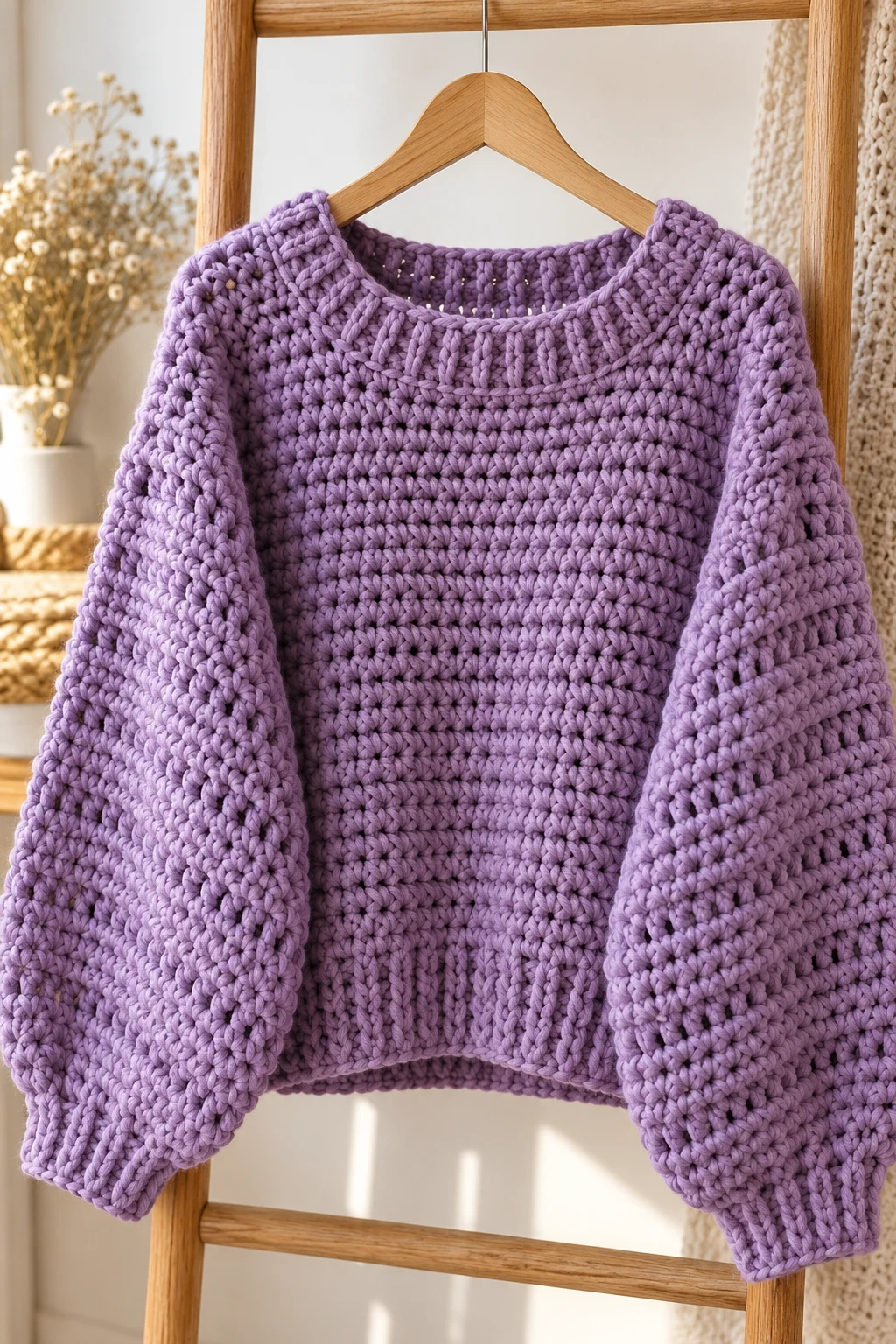crochet sweater thick yarn — Outfit 8 — crochet sweater thick yarn style outfit