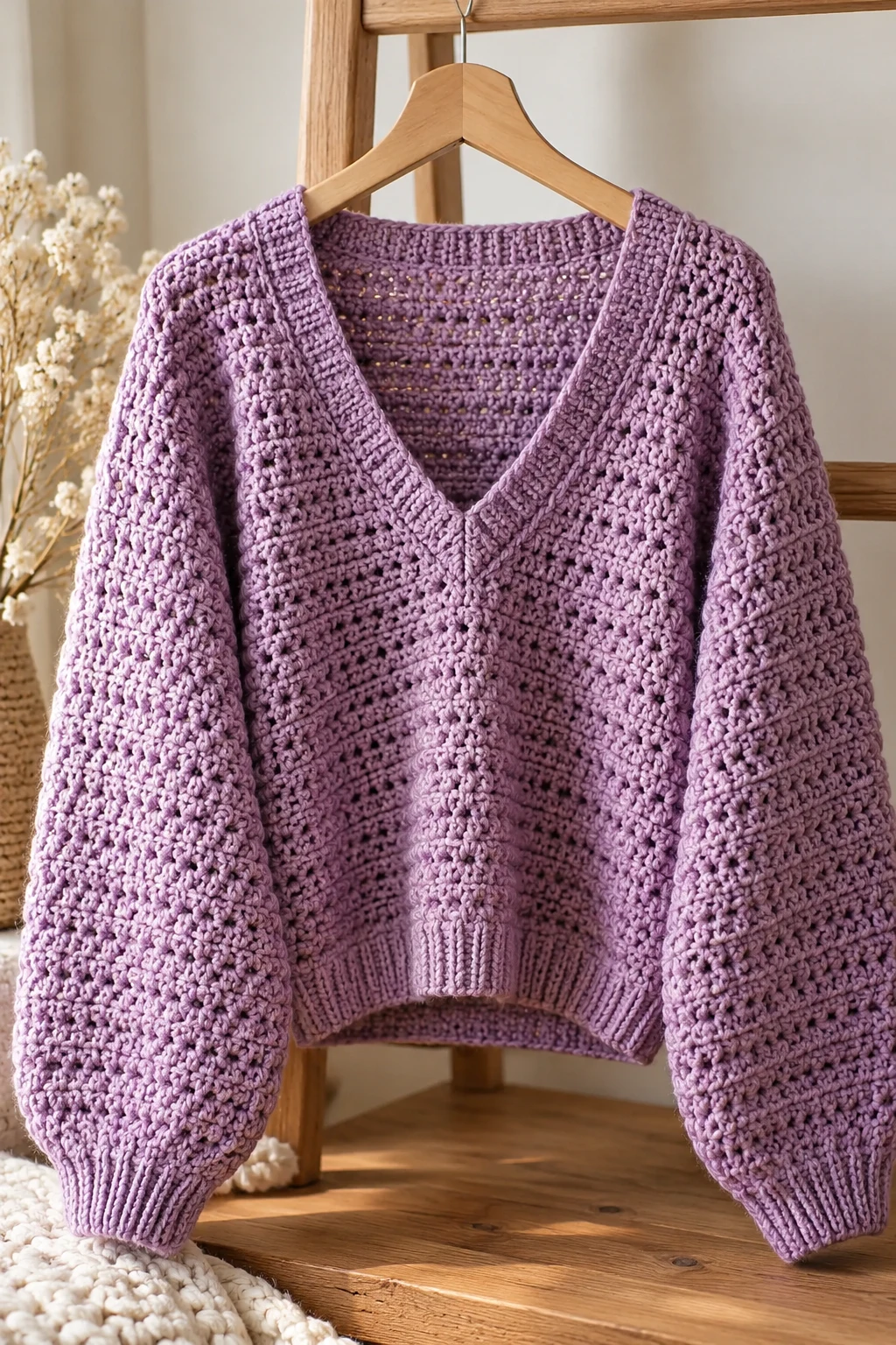The Timeless V-Neck Sweater — crochet sweaters patterns