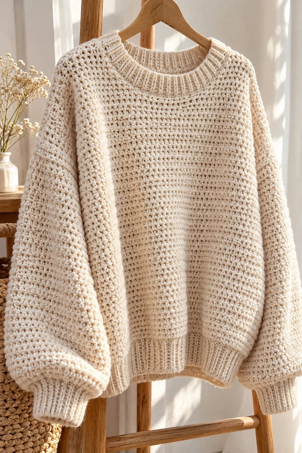 The Oversized Cozy Crochet Sweatshirt — crochet sweatshirt style outfit