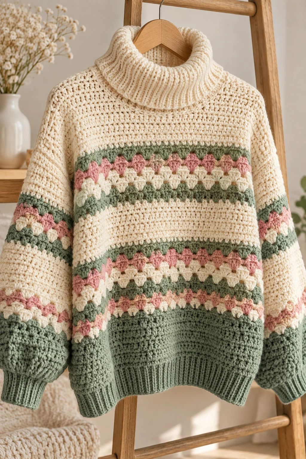 The Cozy Turtleneck Crochet Sweatshirt — crochet sweatshirt style outfit