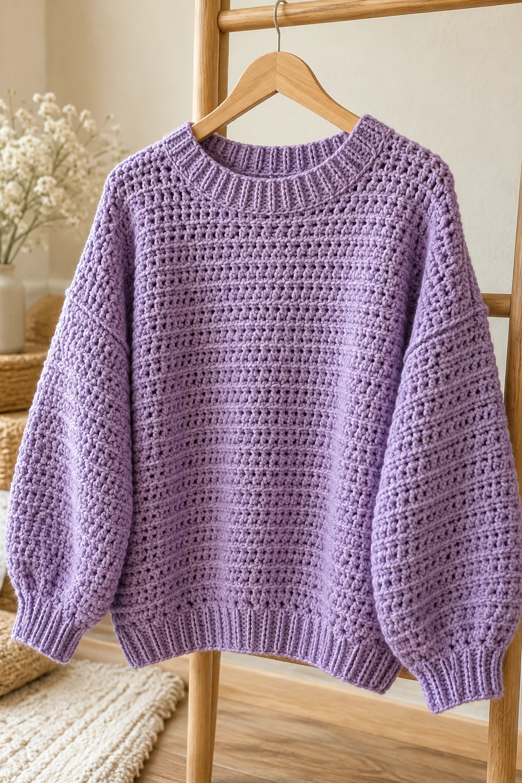 The Beginner-Friendly Drop-Shoulder Sweatshirt — crochet sweatshirt style outfit