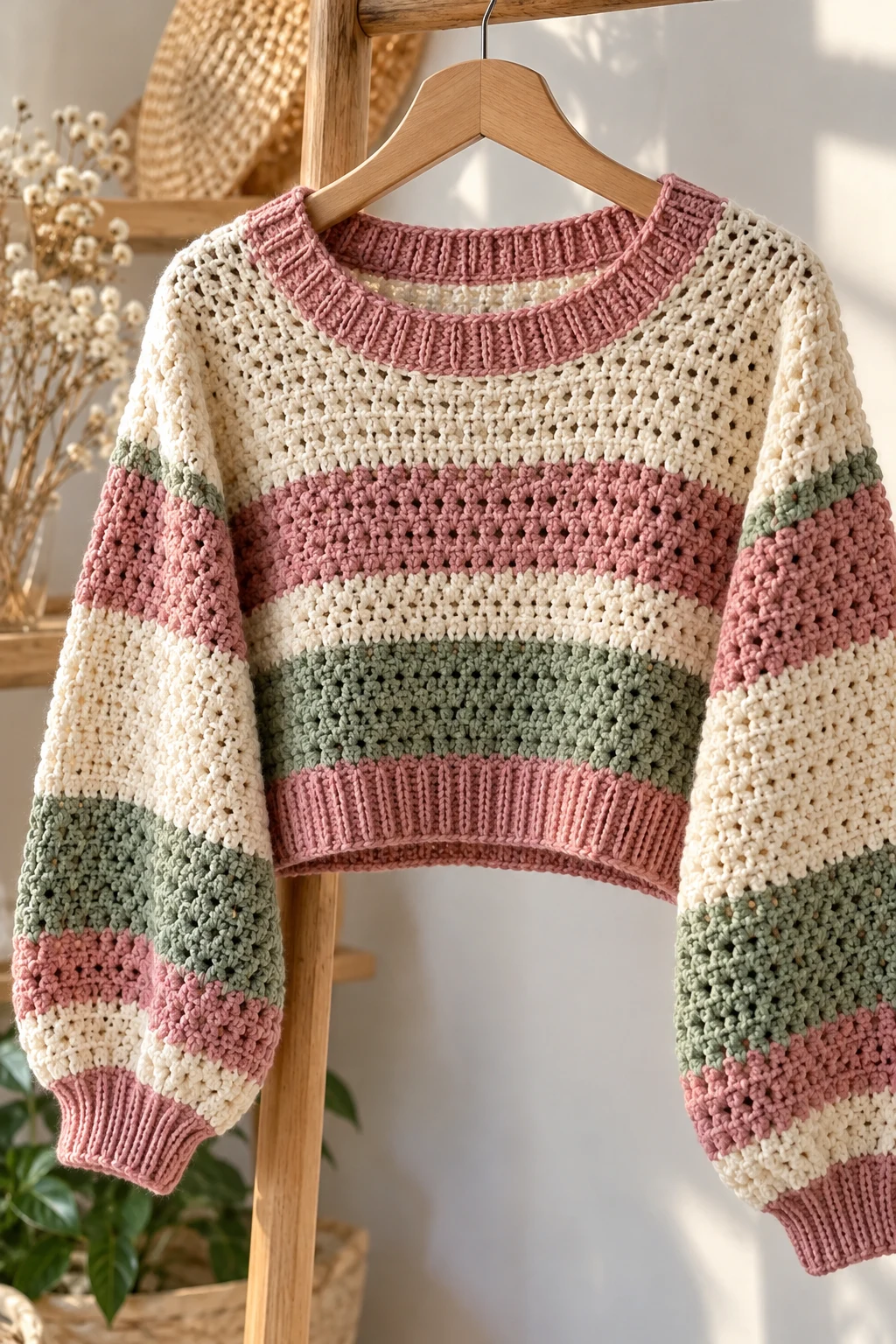 The Cropped Everyday Crochet Sweatshirt — crochet sweatshirt style outfit