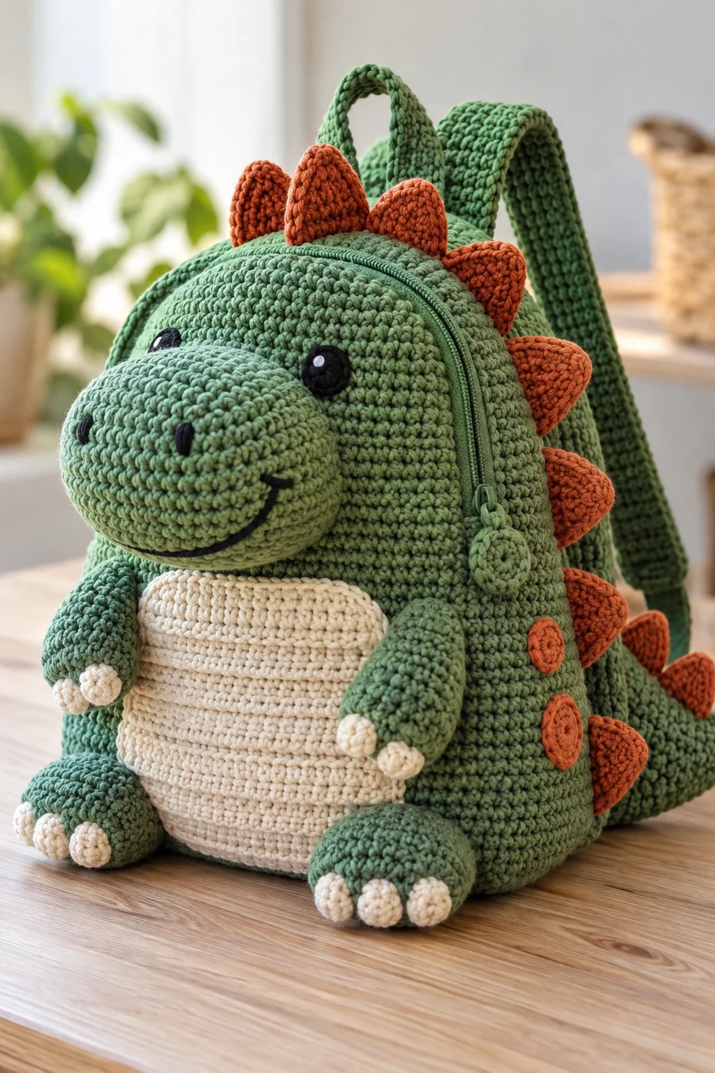 Crochet Dinosaur Backpack — crochet things for boys style outfit