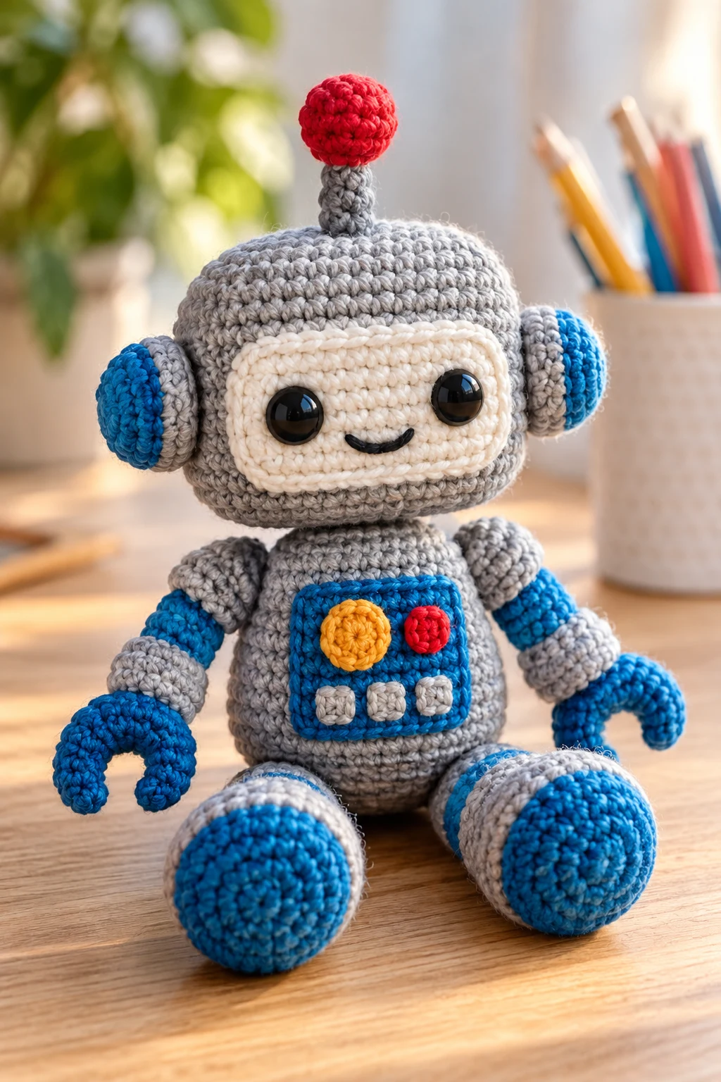 Crochet Robot Desk Buddy — crochet things for boys style outfit