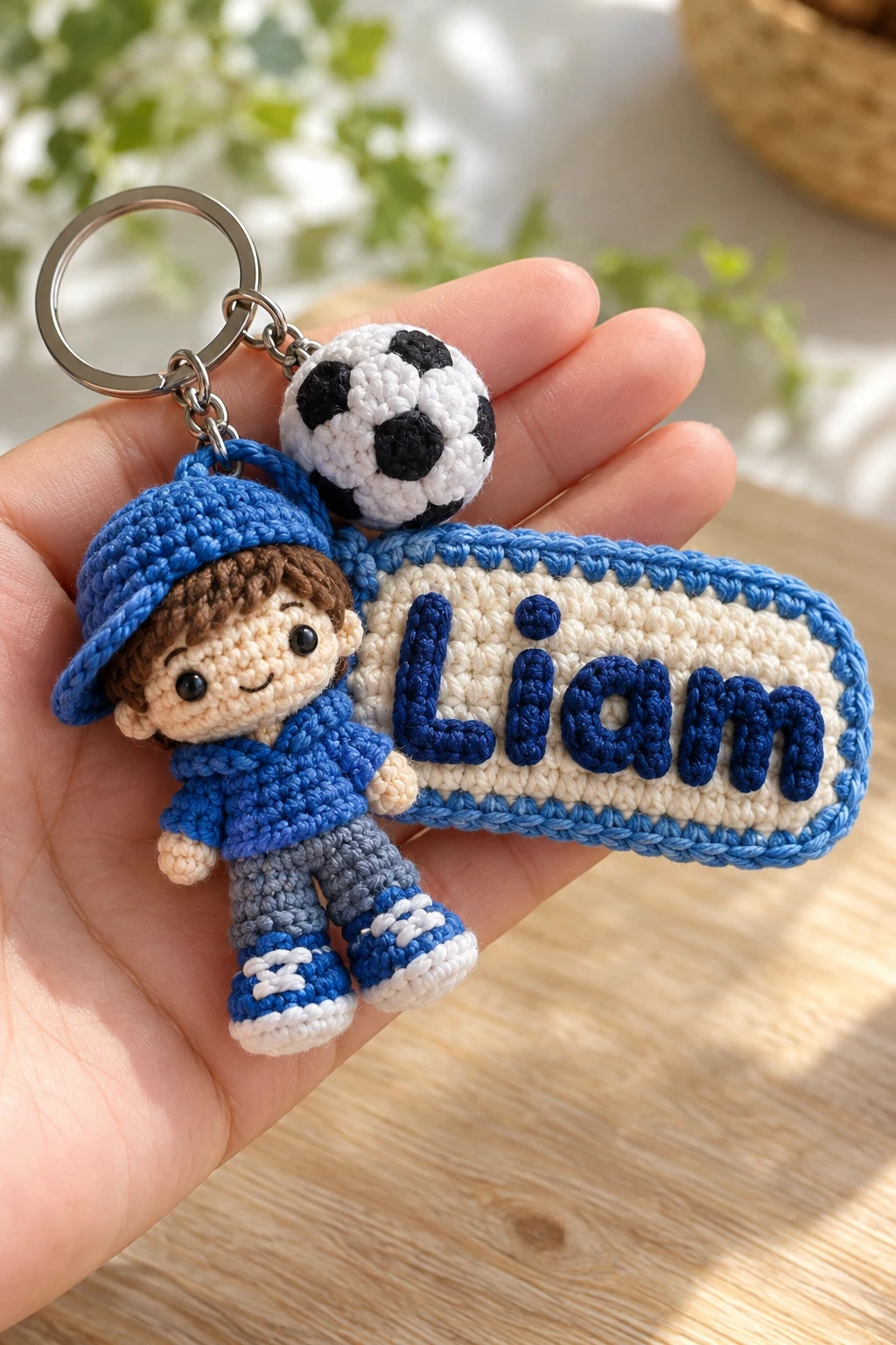 Crochet Personalized Name Keychain — crochet things for boys style outfit