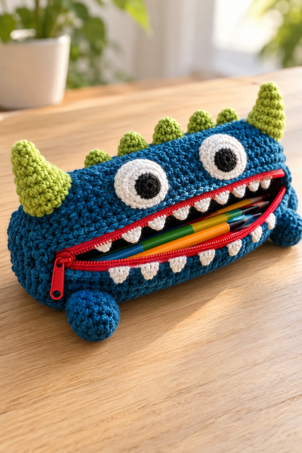 Easy Crochet Monster Pencil Case — crochet things for boys style outfit