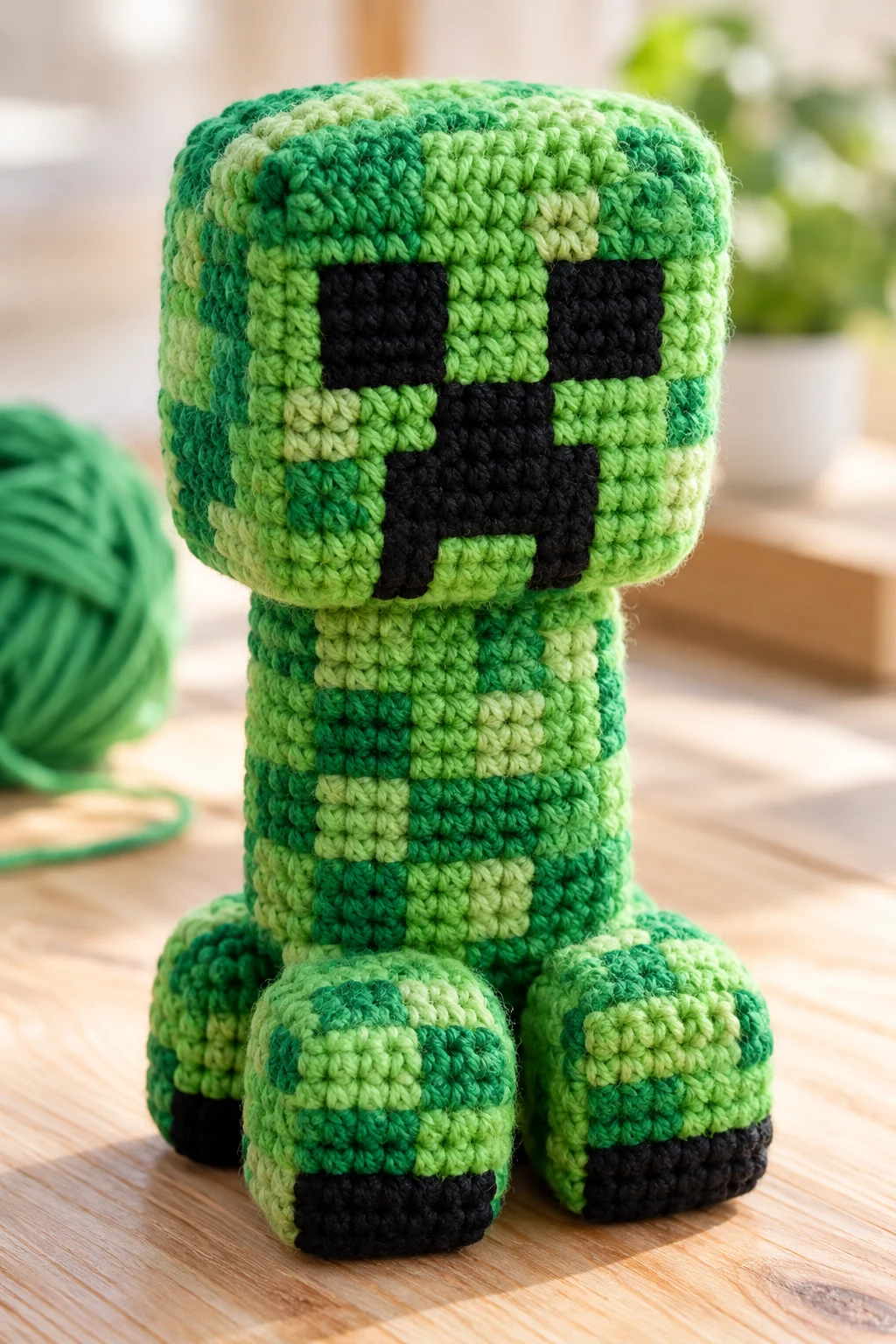 Minecraft-Inspired Crochet Creeper Plush — crochet things for boys style outfit