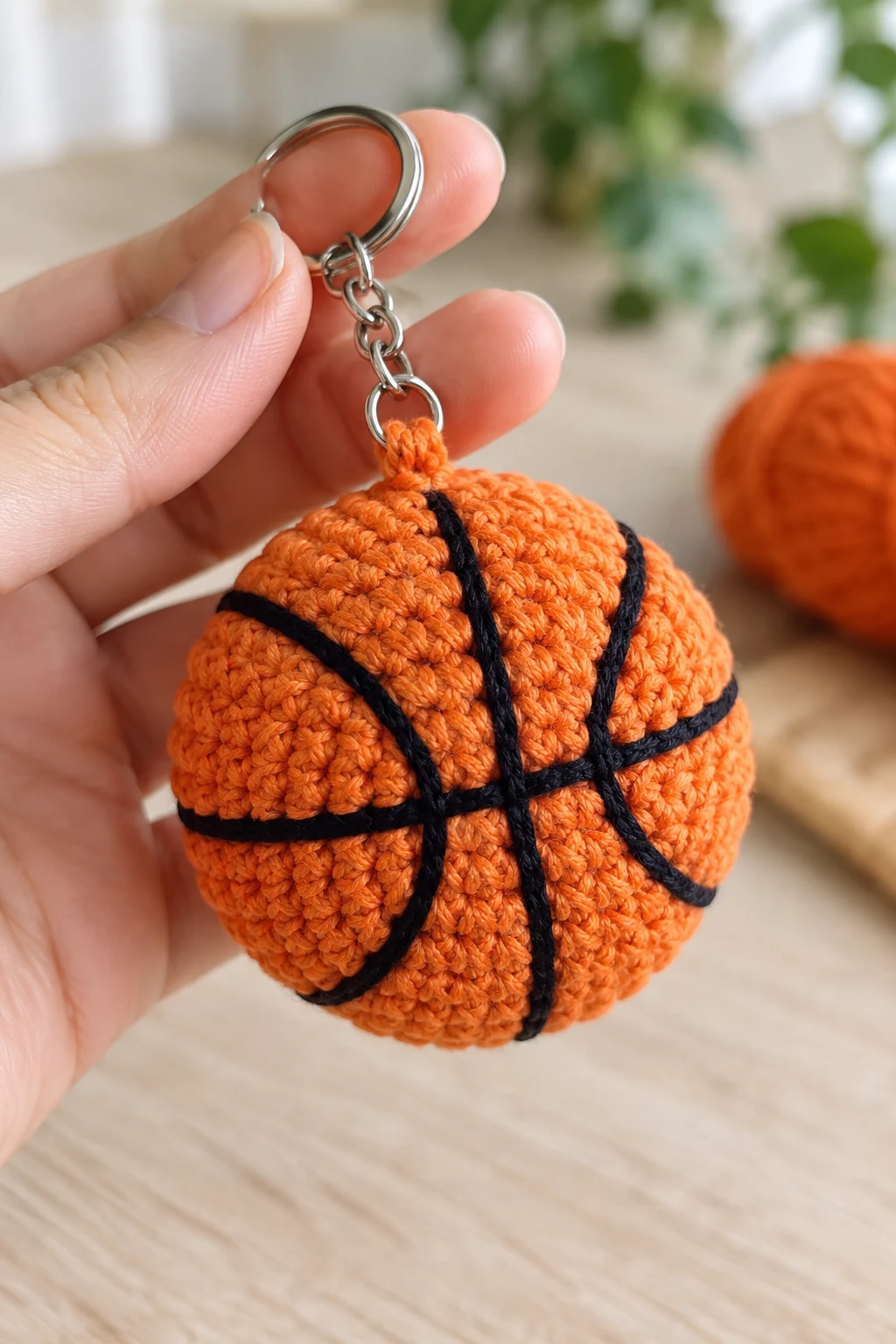 Crochet Basketball Keychain — crochet things for boys style outfit