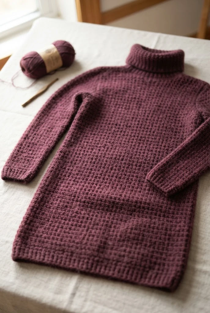 The Ultimate Crocette Sweater Dress — crochet top for winter style outfit