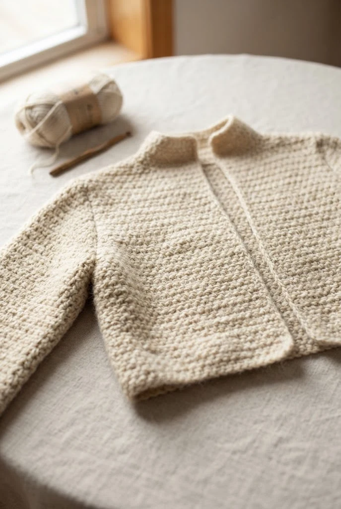 The Crocette-Stitch Shrug — crochet top for winter style outfit