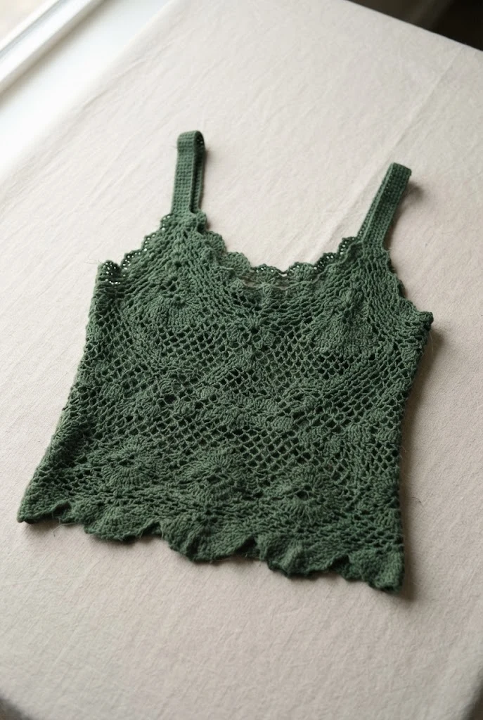 Dark Academia Lace Tank — Crochet Tops Aesthetic style outfit