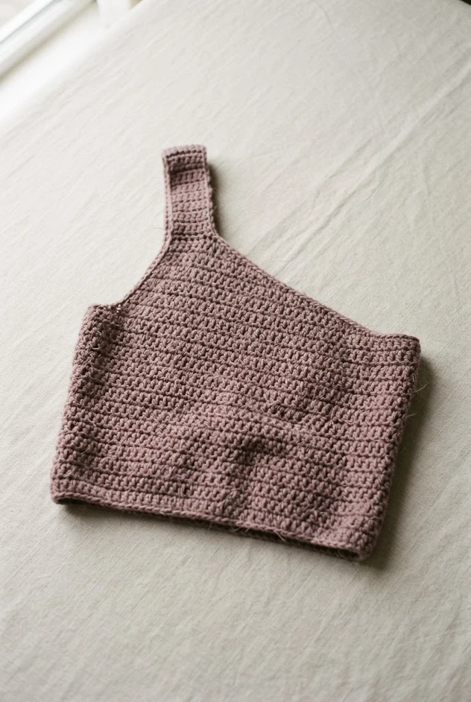 Asymmetric One-Shoulder Top — Crochet Tops Aesthetic style outfit