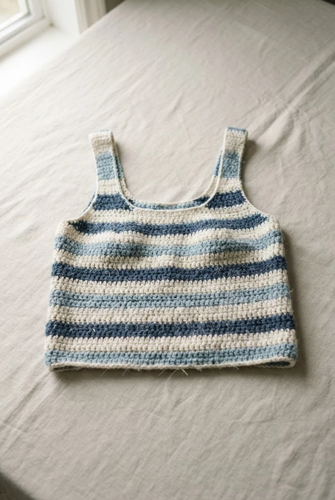 Coastal Granddaughter Striped Tank — Crochet Tops Aesthetic style outfit