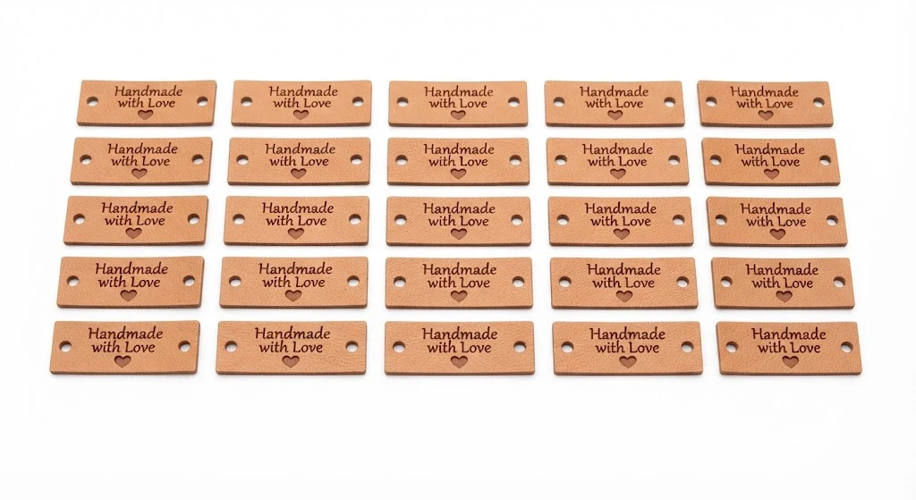 Handmade with Love PU Leather Tags