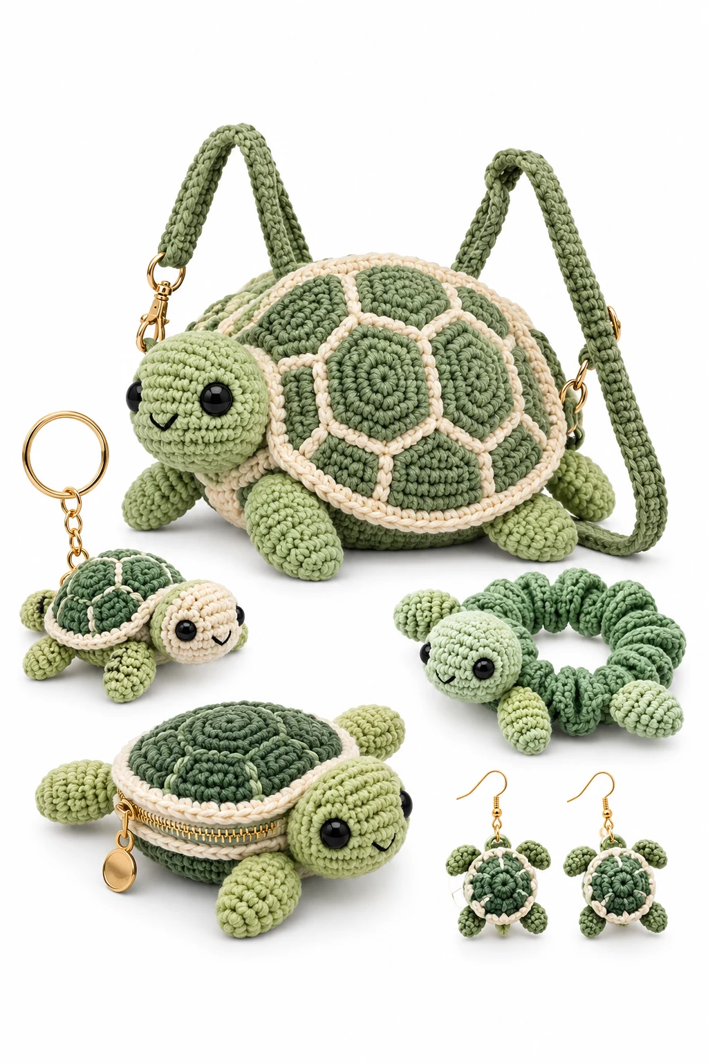 Shop: crochet turtle accessories