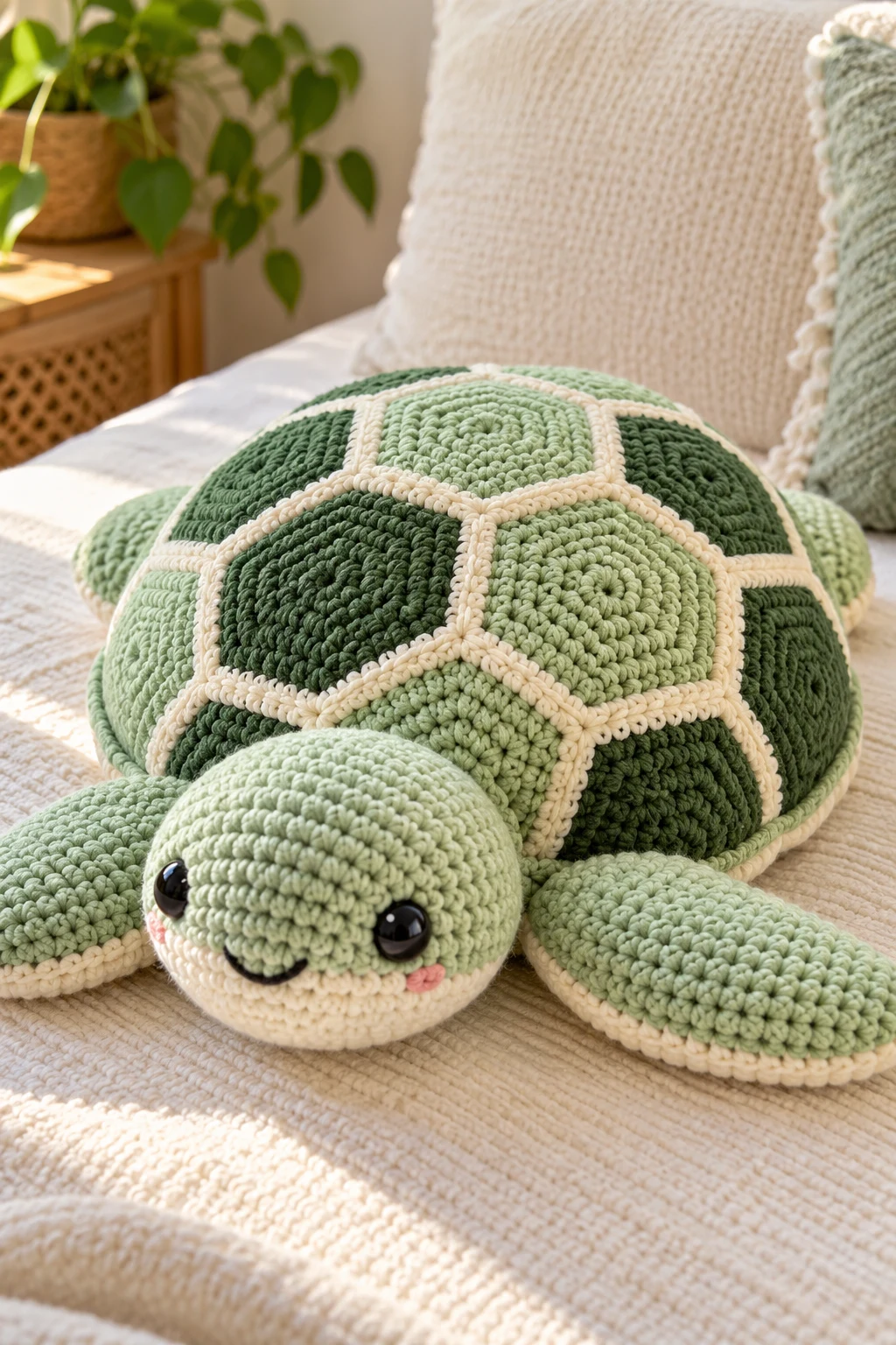 Crochet Turtle Plush Pillow — crochet turtle