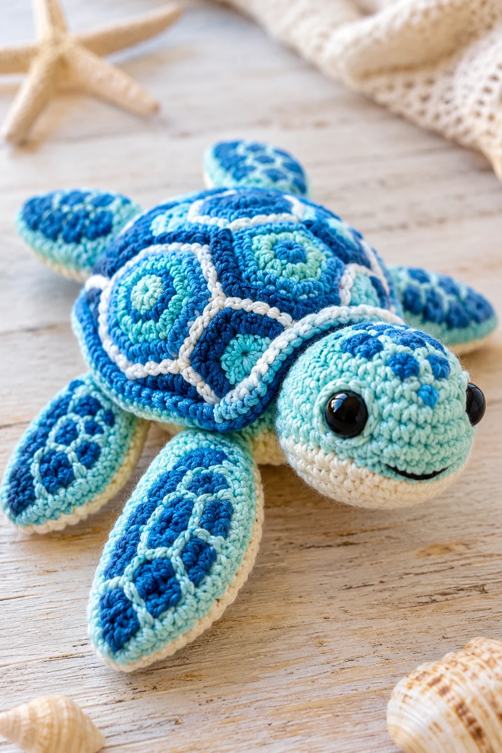 Ocean Blue Sea Turtle — crochet turtle