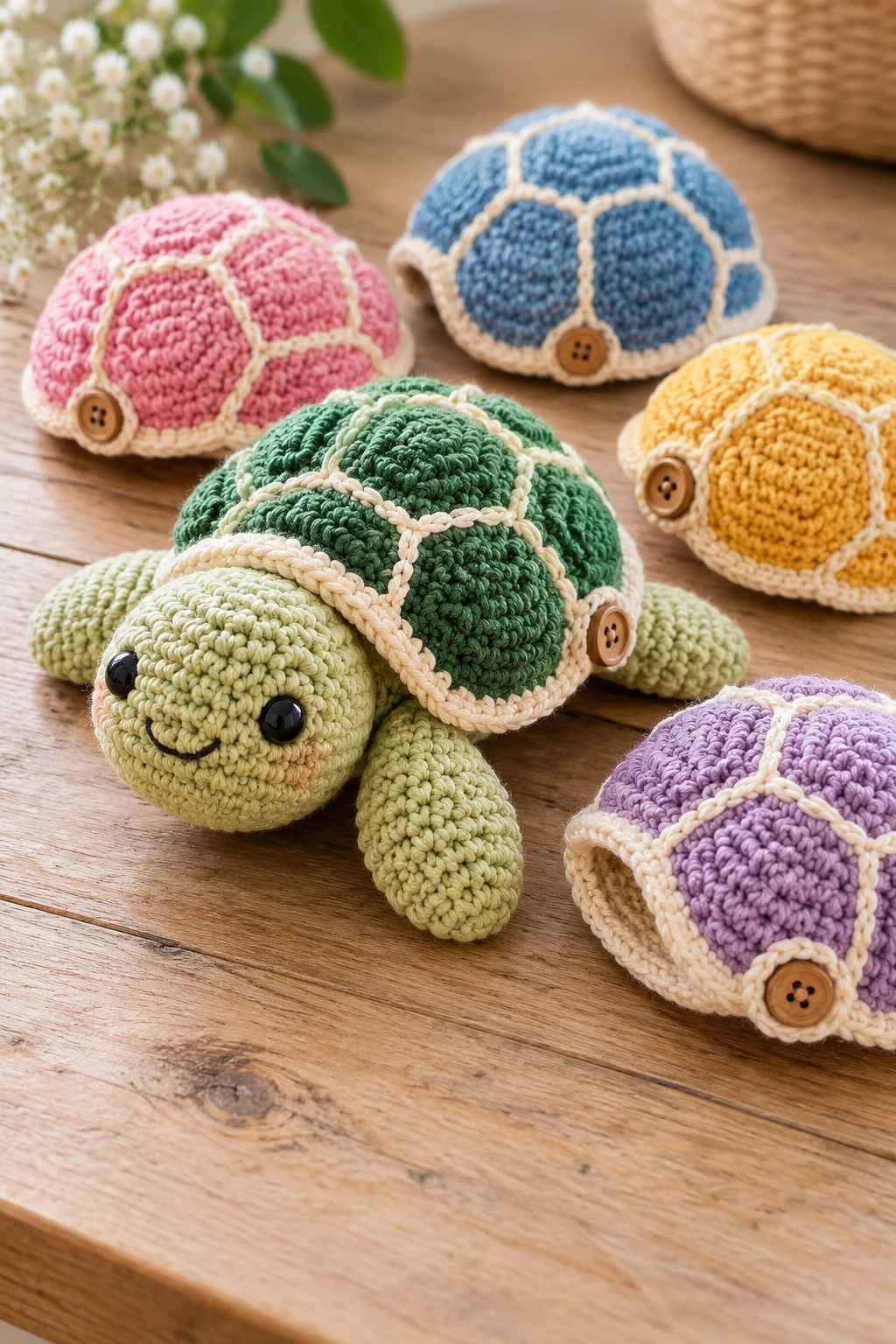 Crochet Turtle With Interchangeable Shells — crochet turtle