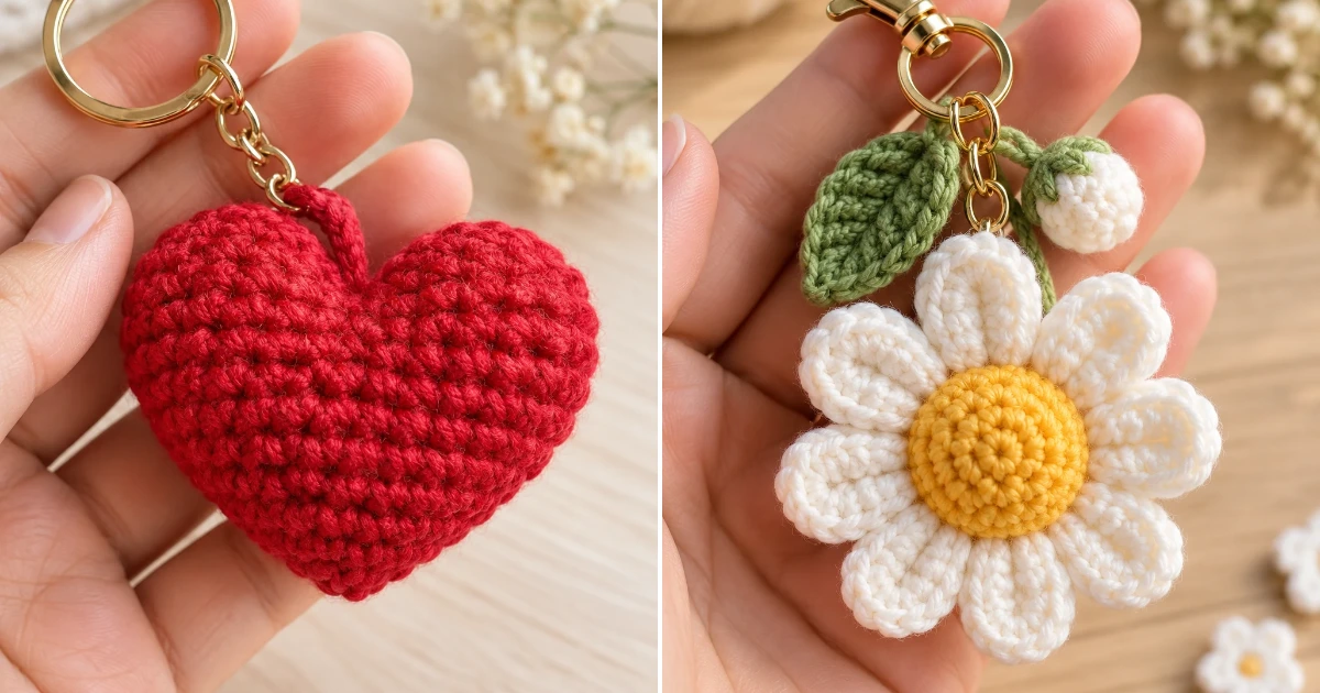 Crochet tutorial keychain: 11 Perfect DIY Ideas for crochet tutorial keychain