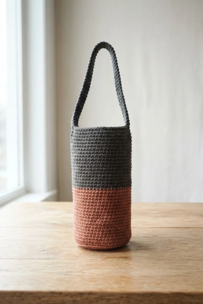 Two-Tone Colorblock Hydration Sack — crochet water bottle bag style outfit