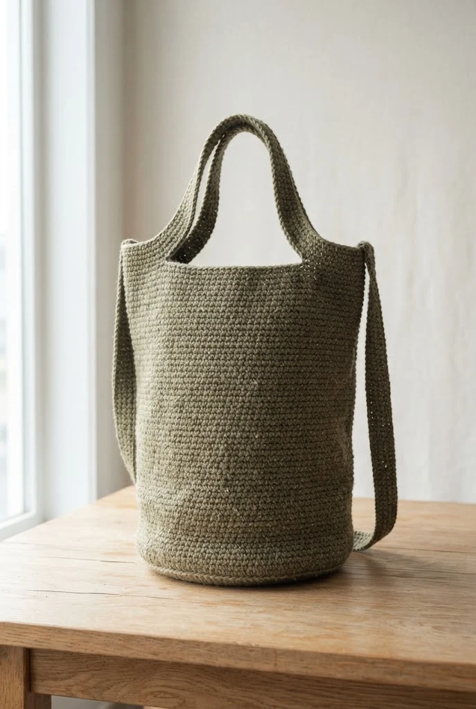Oversized Duffle-Style Water Bottle Carrier — crochet water bottle bag style outfit
