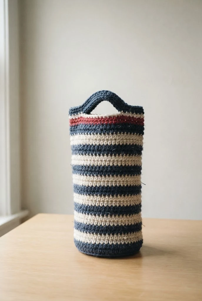 Nautical Striped Seaside Wine Tote — crochet wine bag style outfit