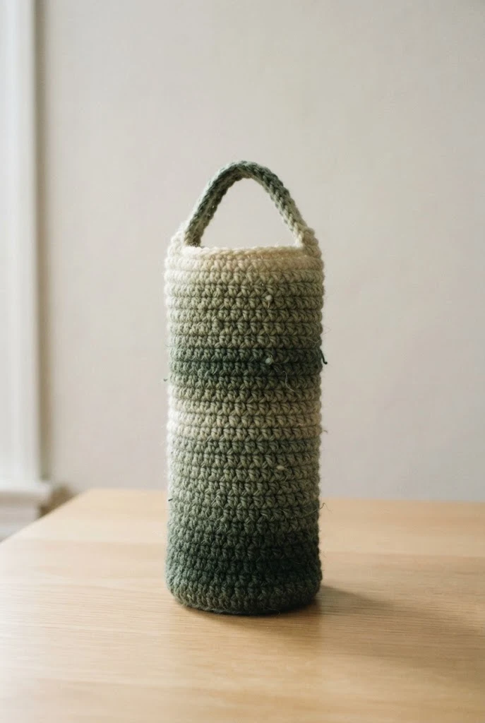 Ombre Gradient Wine Bottle Cozy — crochet wine bag style outfit