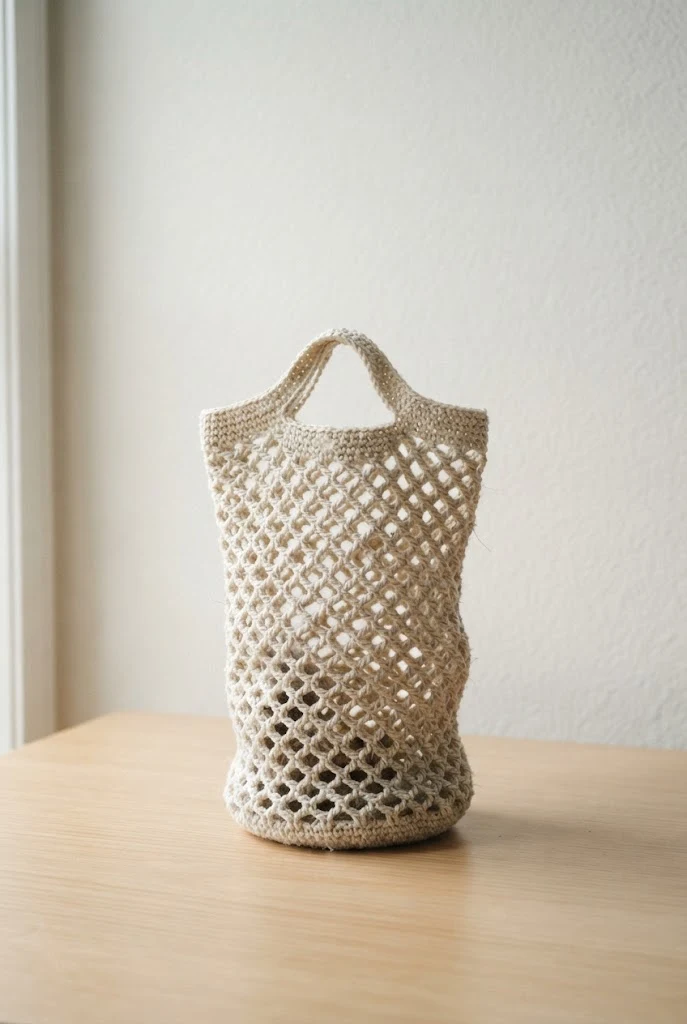 Airy Openwork Mesh Wine Tote — crochet wine bag style outfit