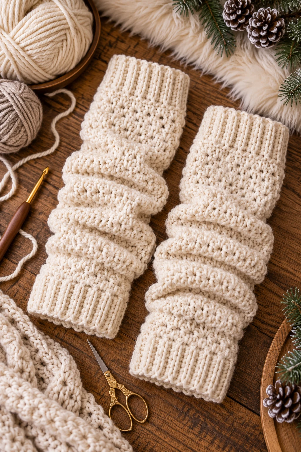 Cozy Crochet Winter Leg Warmers — crochet winter style outfit