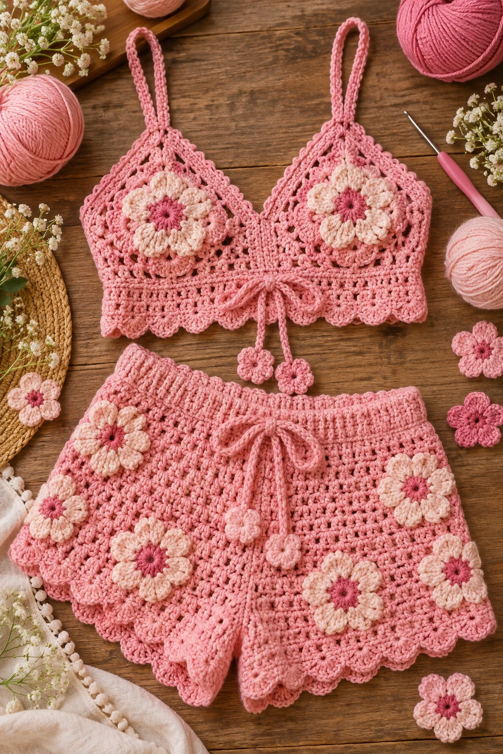 crochet with pink yarn — Outfit 11 — crochet with pink yarn style outfit