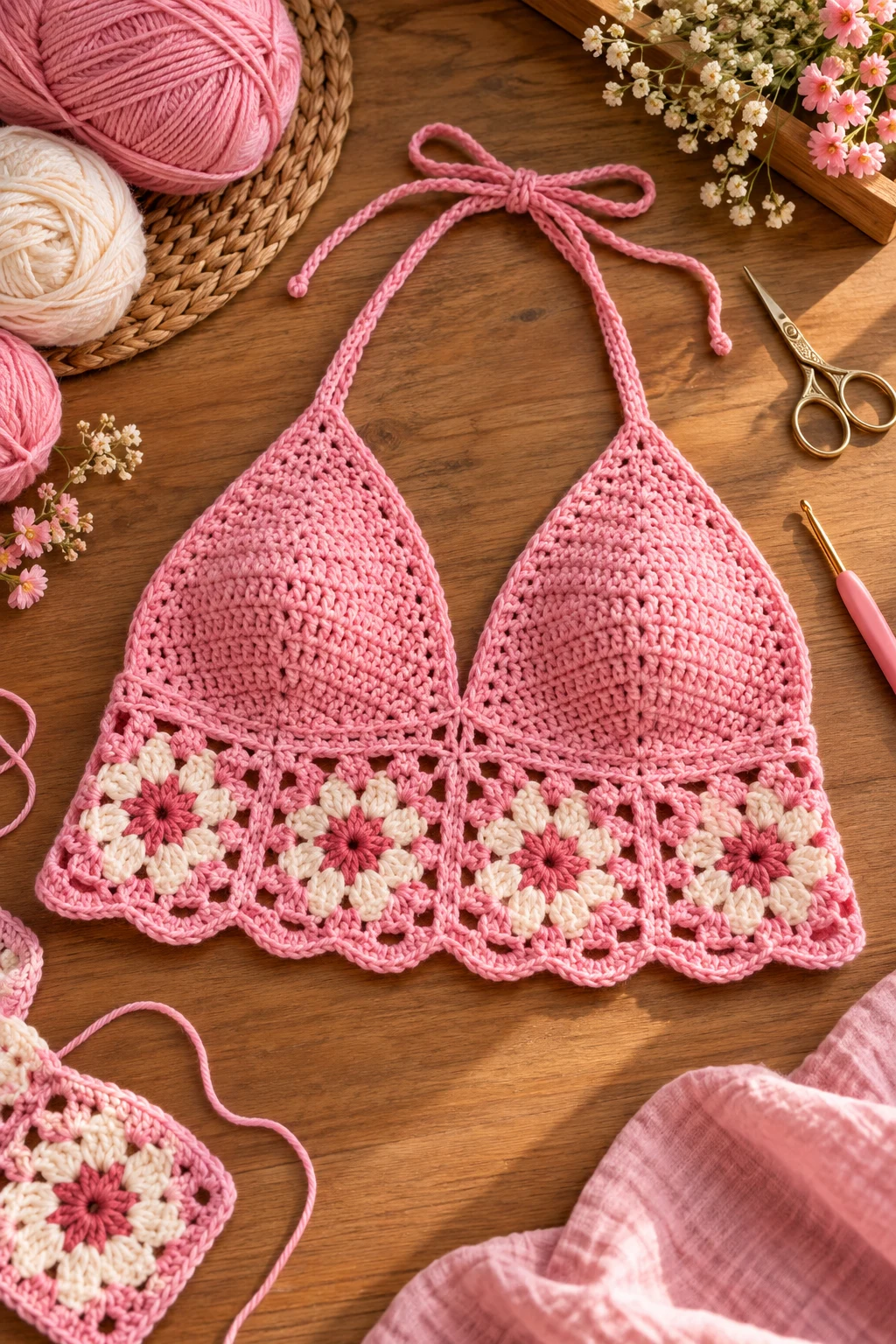 crochet with pink yarn — Outfit 3 — crochet with pink yarn style outfit