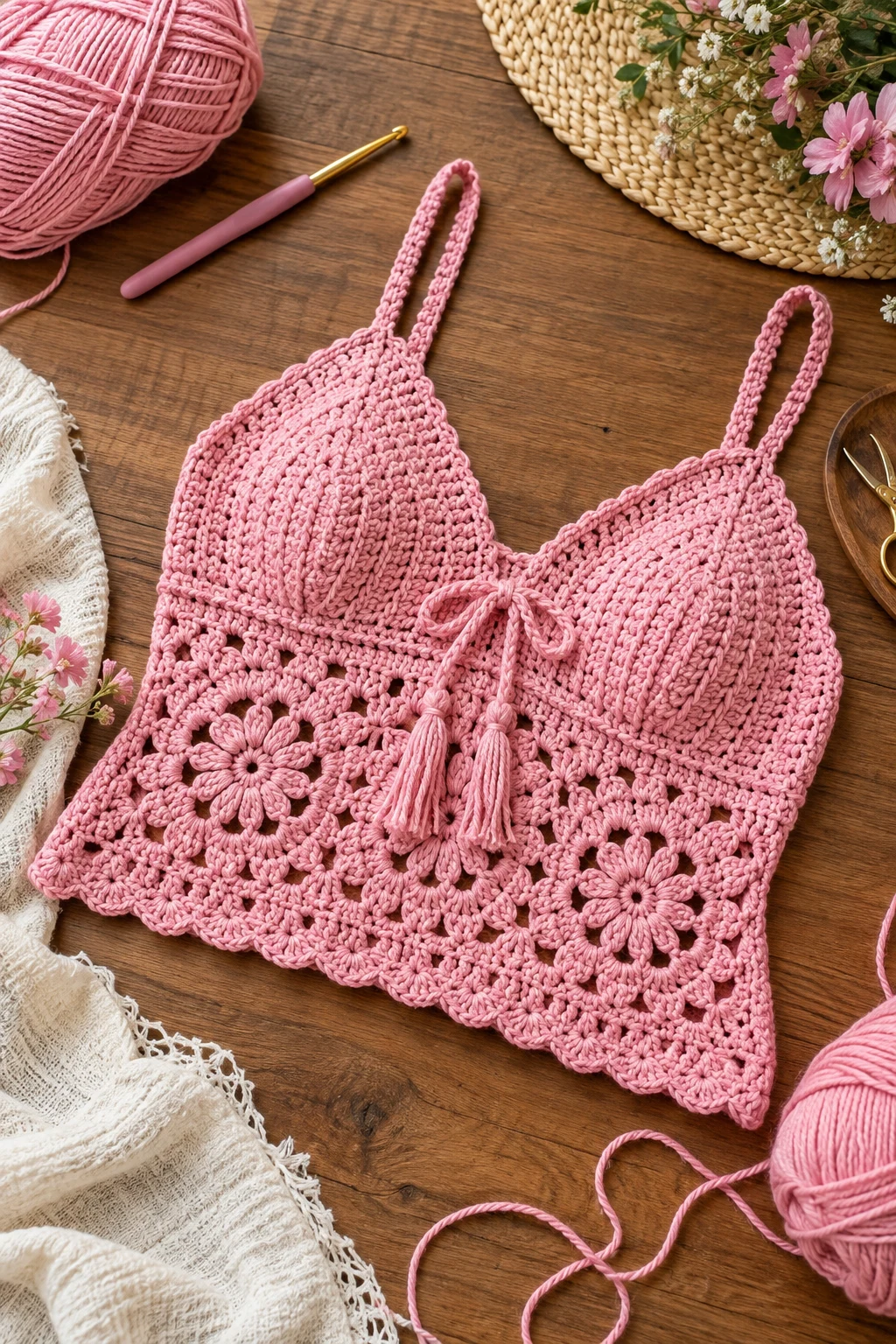 crochet with pink yarn — Outfit 4 — crochet with pink yarn style outfit