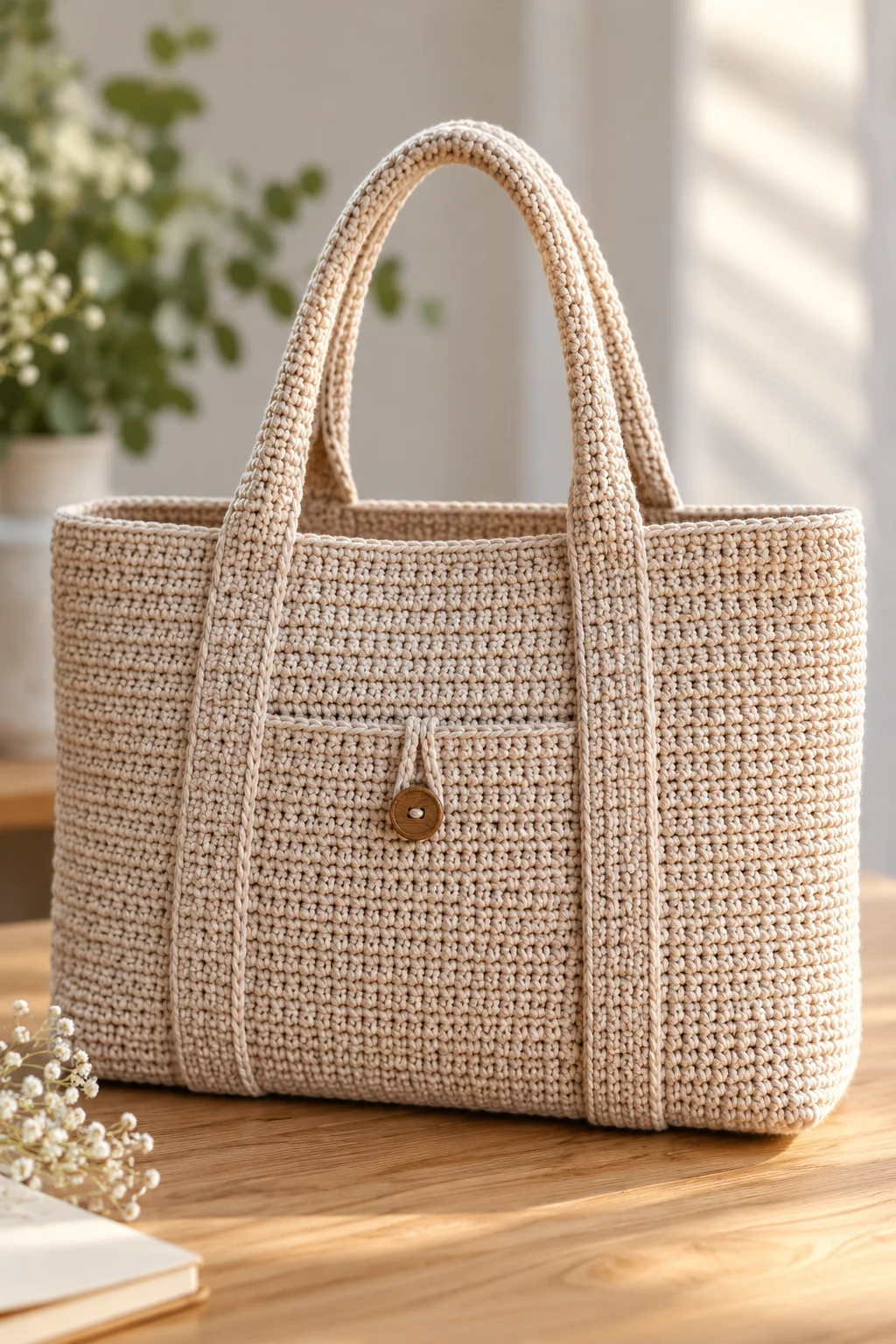 Minimalist Crochet Business Bag — crochet work bag