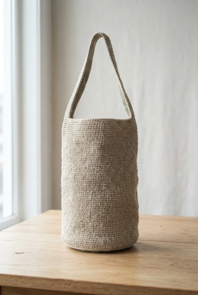 Rustic Linen Stitch Gym Sling — crochet yoga mat bag style outfit