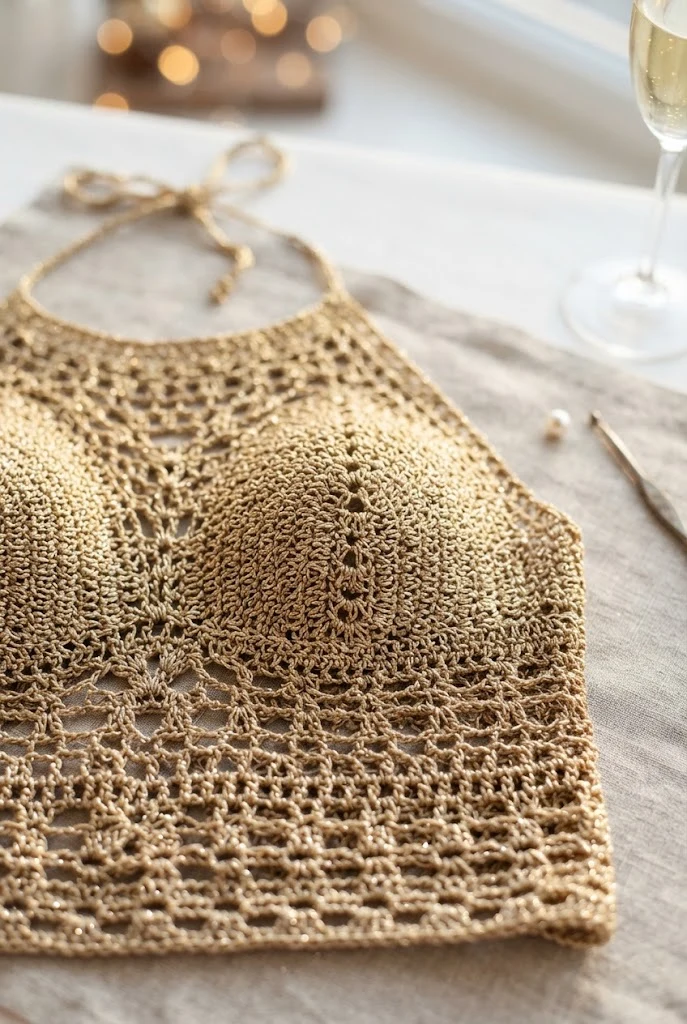 Glamorous Rooftop Soiree — crocheted top outfit style outfit