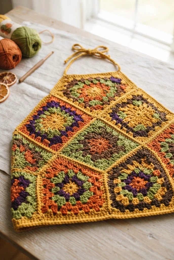 Retro 70s Disco Vibe — crocheted top outfit style outfit