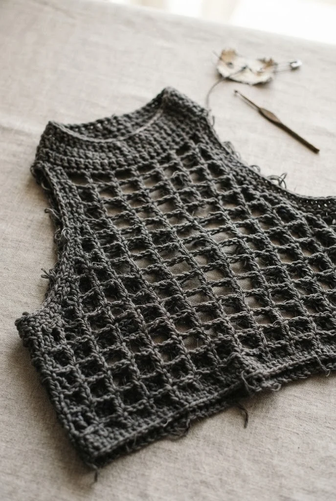 Edgy Grunge Revival — crocheted top outfit style outfit